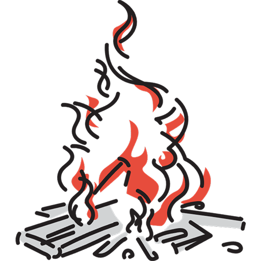 焚き火のイラスト