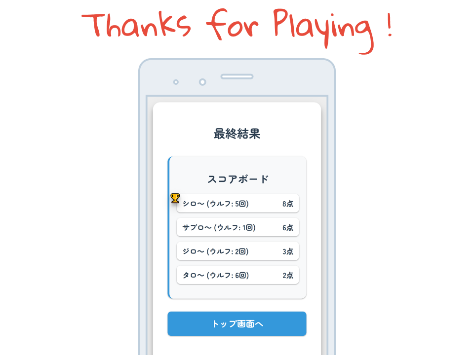 最終結果画面のイメージ