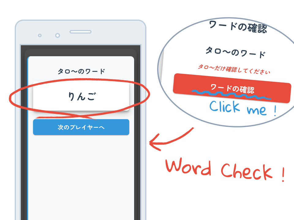 ワード配布画面のイメージ
